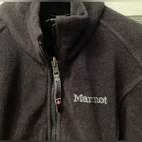 Black Marmot Fleece Jacket - Picture 1 of 4